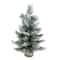18" Unlit Flocked Pine Artificial Christmas Tree in Burlap Base